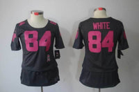 Falcons 2021/22 White #84 Black/Pink Women NFL Jersey