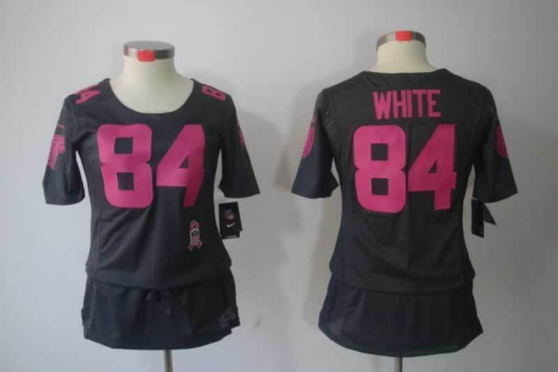Falcons 2021/22 White #84 Black/Pink Women NFL Jersey