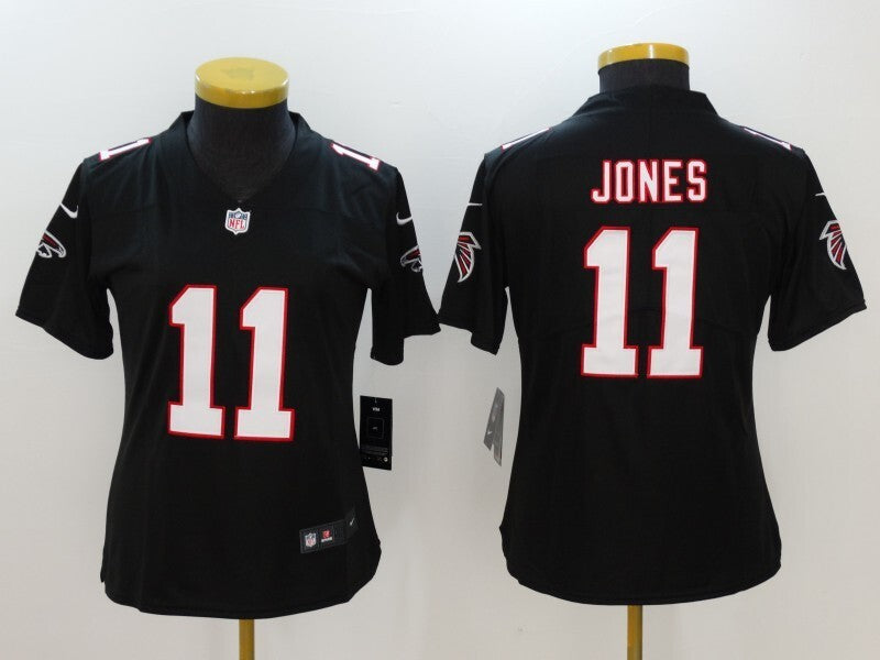 Falcons 2022/23 Jones #11 Black/Red/White Women NFL Jersey