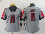 Falcons 2022/23 Jones #11 Gray/Red Women NFL Jersey