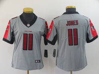 Falcons 2022/23 Jones #11 Gray/Red Women NFL Jersey
