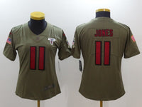 Falcons 2022/23 Jones #11 Olive/Red Women NFL Jersey