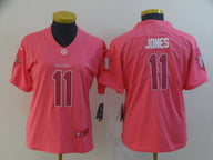 Falcons 2022/23 Jones #11 Pink/White Women NFL Jersey