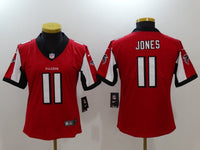 Falcons 2022/23 Jones #11 Red/White Women NFL Jersey