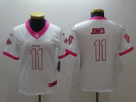 Falcons 2022/23 Jones #11 White/Pink Women NFL Jersey