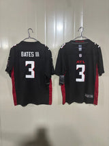 Falcons 25/26 Bates III #3 Black Game Kids Jersey