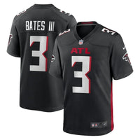 Falcons 25/26 Bates III #3 Black NFL Game Jersey