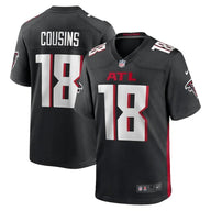 Falcons 25/26 Cousins #18 Black NFL Game Jersey
