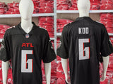 Falcons 25/26 Koo #6 Black NFL Game Jersey
