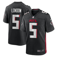 Falcons 25/26 London #5 Black NFL Game Jersey