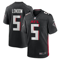 Falcons 25/26 London #5 Black NFL Game Jersey