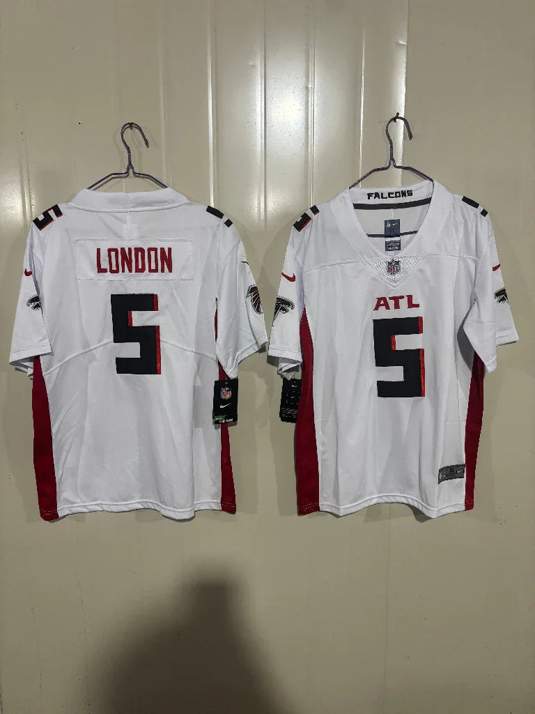 Falcons 25/26 London #5 White Game Kids Jersey