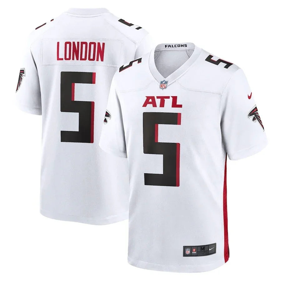 Falcons 25/26 London #5 White NFL Game Jersey