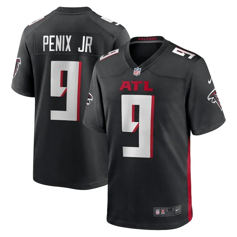 Falcons 25/26 Penix Jr #9 Black NFL Game Jersey