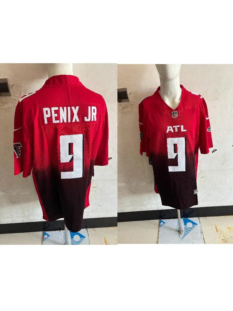 Falcons 25/26 Penix Jr #9 Red/Black NFL Game Jersey