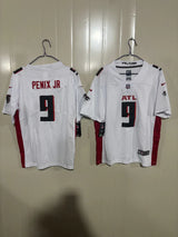 Falcons 25/26 Penix Jr #9 White Game Kids Jersey