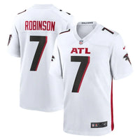 Falcons 25/26 Robinson #7 White NFL Game Jersey