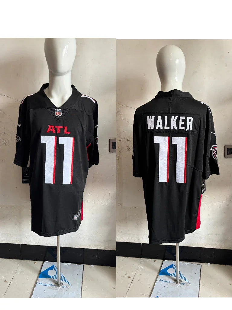 Falcons 25/26 Walker #11 Black NFL Game Jersey