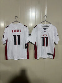 Falcons 25/26 Walker #11 White Game Kids Jersey