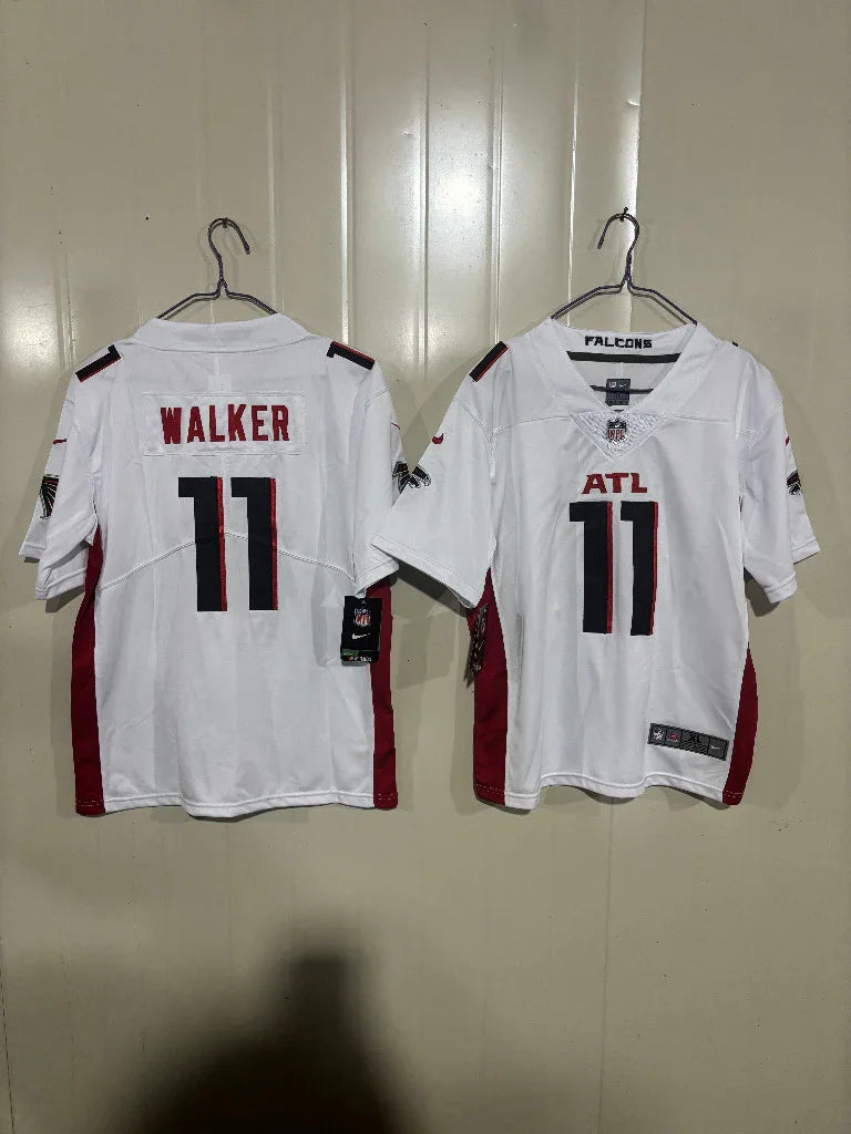 Falcons 25/26 Walker #11 White Game Kids Jersey