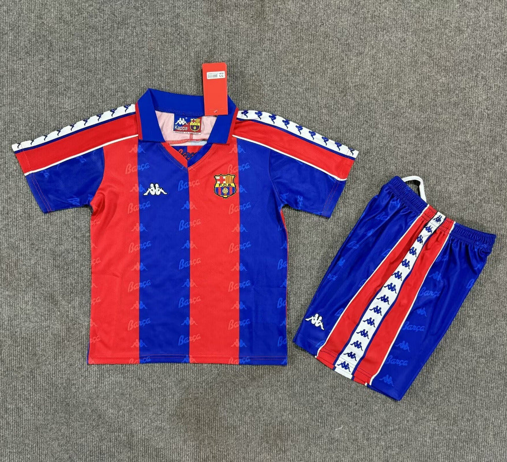 FC Barcelona 1992/94 Vintage Retro Home Kids Jersey Set