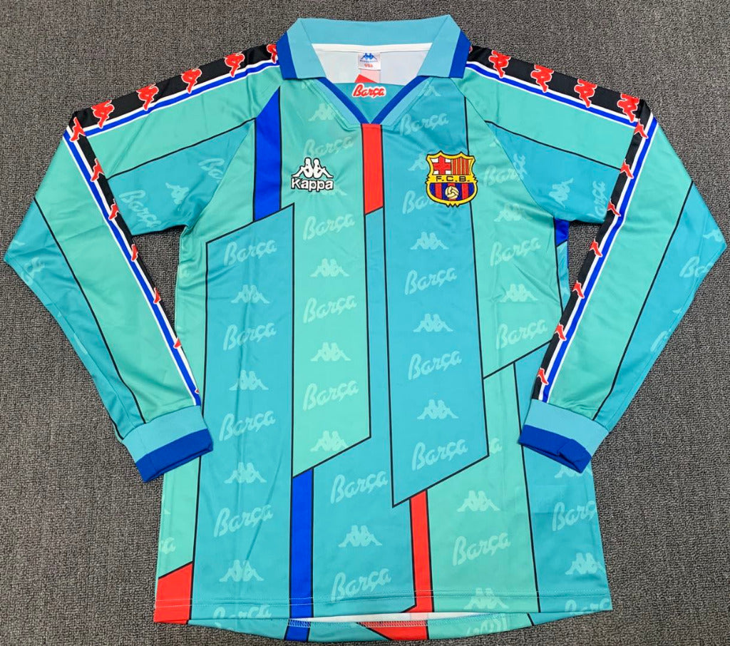 FC Barcelona 1996/97 Vintage Retro Away Long Sleeve Jersey - Concept Kits
