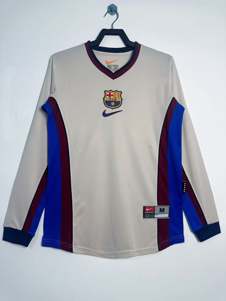 FC Barcelona 1998/99 Vintage Retro Away Long Sleeve Jersey - Concept Kits