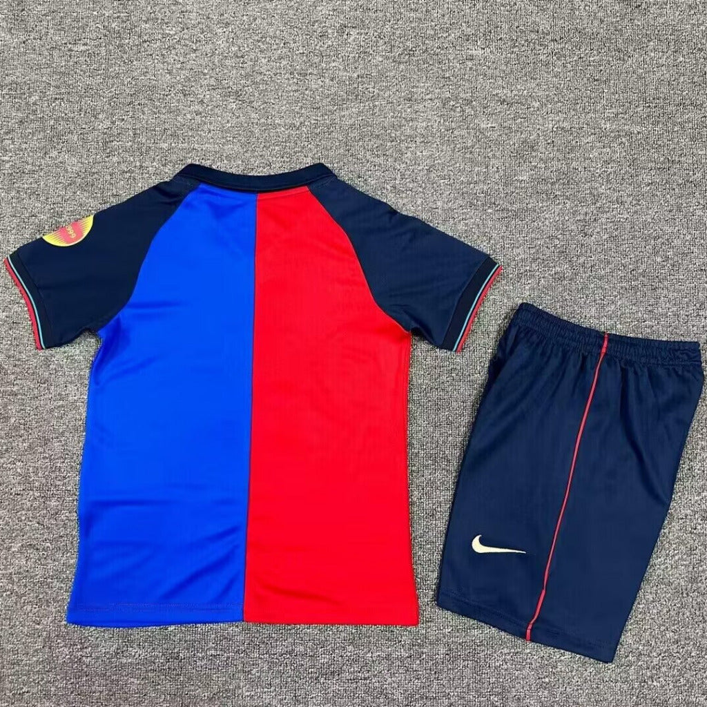 FC Barcelona 1999/00 Vintage Retro Home Kids Jersey Set