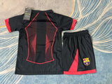 FC Barcelona 25/26 Away Black/Red Kids Jersey Set