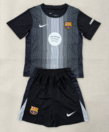 FC Barcelona 25/26 Black Goalkeeper Kids Jersey Set