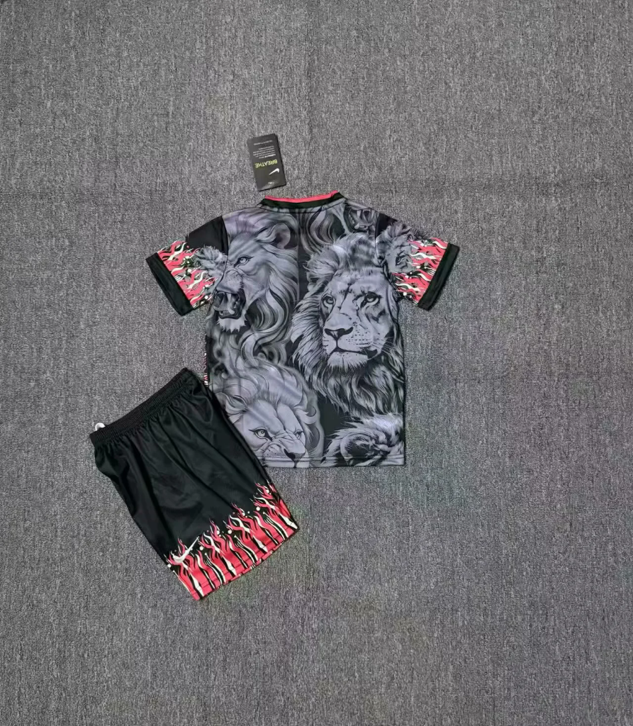 FC Barcelona 25/26 Black/Gray Lion Kids Jersey Set