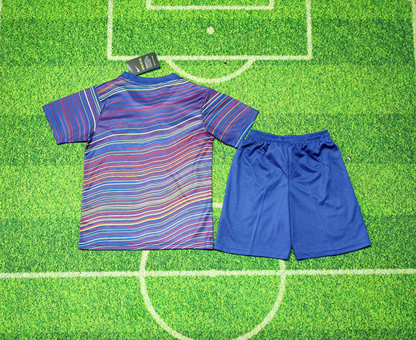 FC Barcelona 25/26 Blue Pre-Match Kids Jersey Set