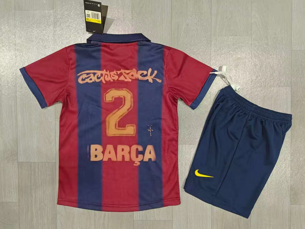 FC Barcelona 25/26 Cactus Jack Home Kids Jersey Set