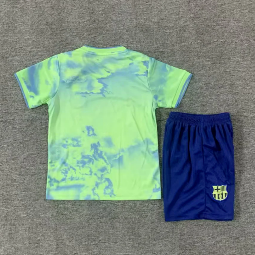 FC Barcelona 25/26 Green Third Stadium Kids Jersey Set