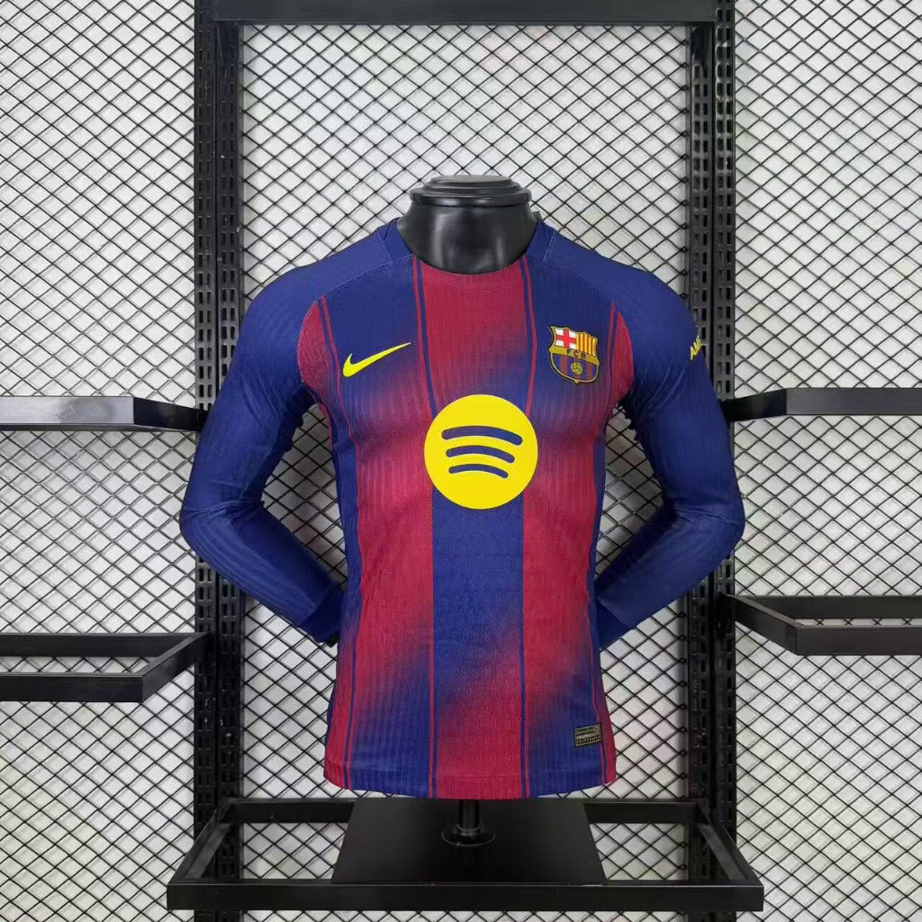 FC Barcelona 25/26 Home Long Sleeve Player Version Jersey