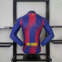 FC Barcelona 25/26 Home Long Sleeve Player Version Jersey
