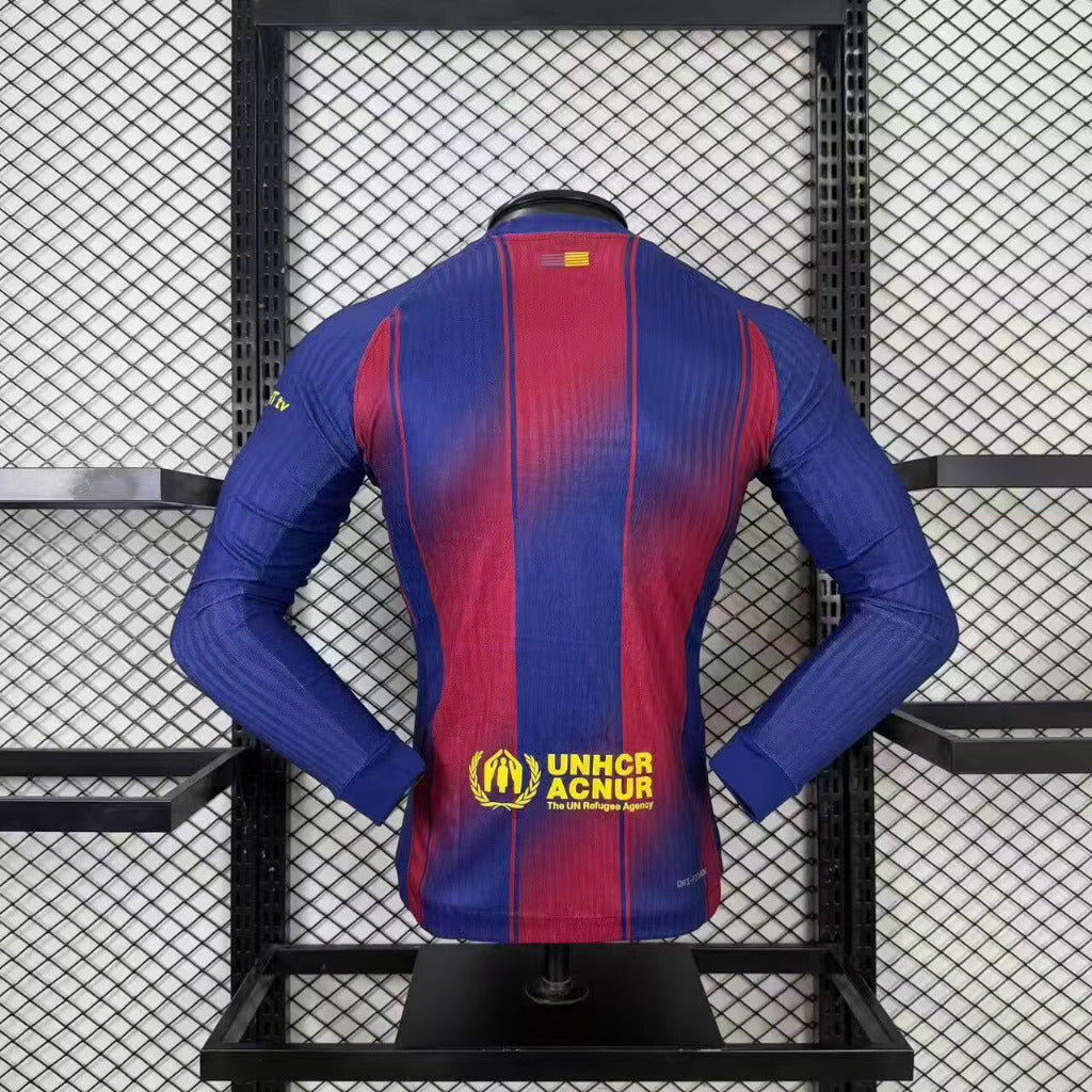 FC Barcelona 25/26 Home Long Sleeve Player Version Jersey