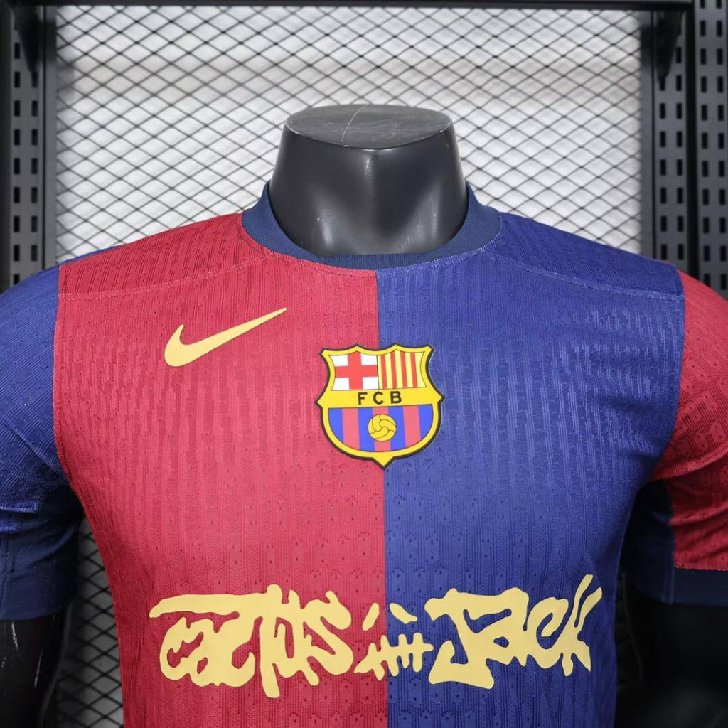 FC Barcelona 25/26 Home Player Version Cactus Jack Jersey