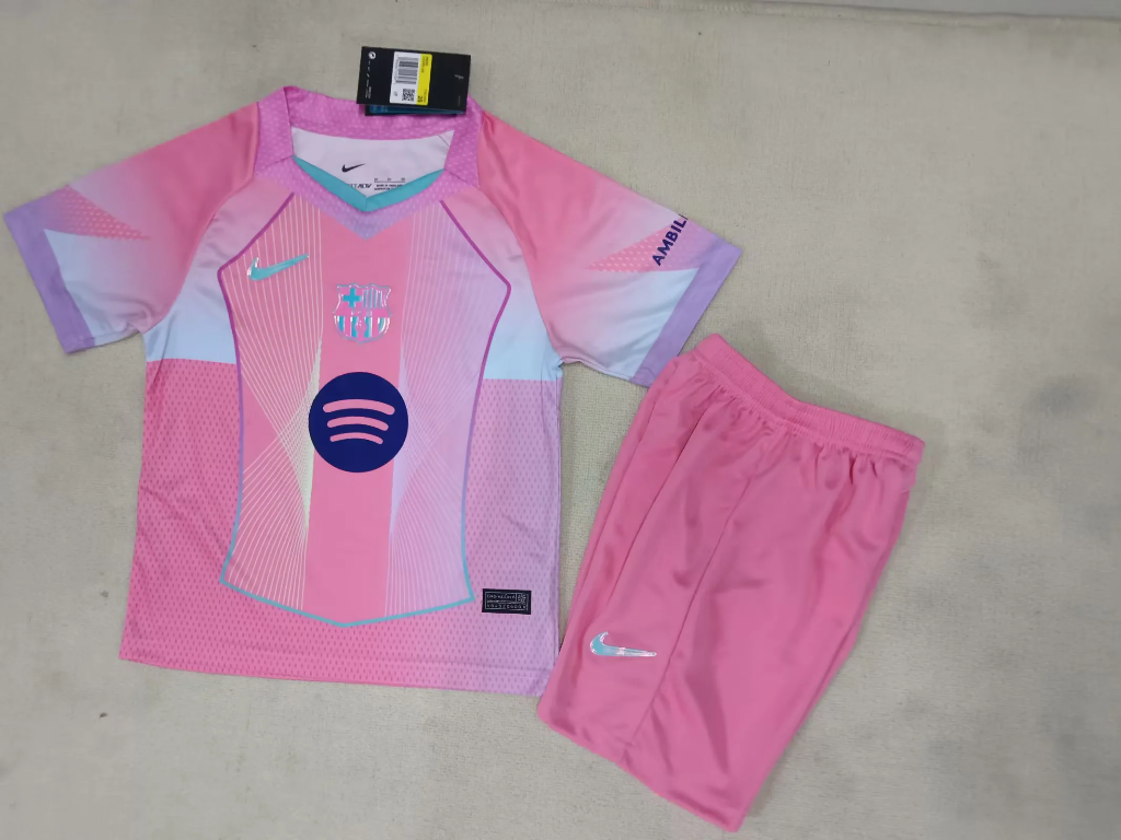 FC Barcelona 25/26 Kids Pink Jersey Set