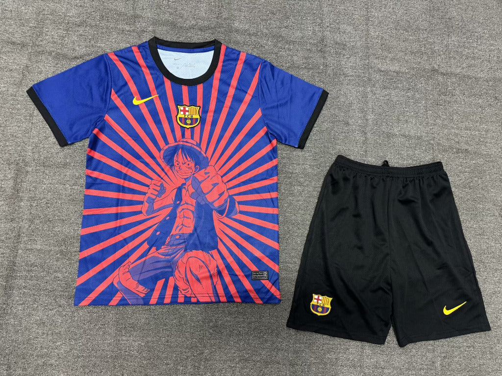 FC Barcelona 25/26 Luffy Kids Jersey Set