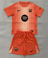 FC Barcelona 25/26 Orange Goalkeeper Kids Jersey Set