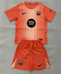 FC Barcelona 25/26 Orange Goalkeeper Kids Jersey Set