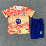 FC Barcelona 25/26 Orange Third Stadium Kids Jersey Set