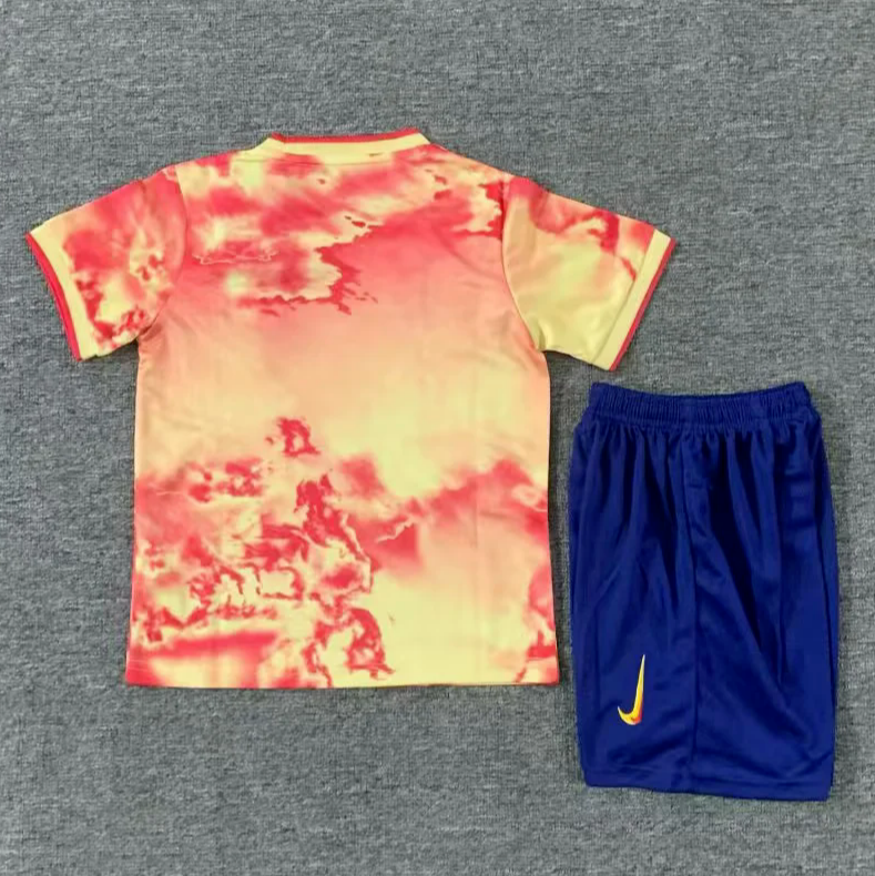 FC Barcelona 25/26 Orange Third Stadium Kids Jersey Set