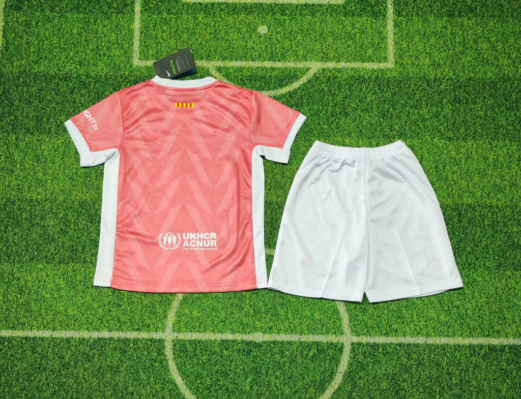 FC Barcelona 25/26 Pink/White Kids Jersey Set