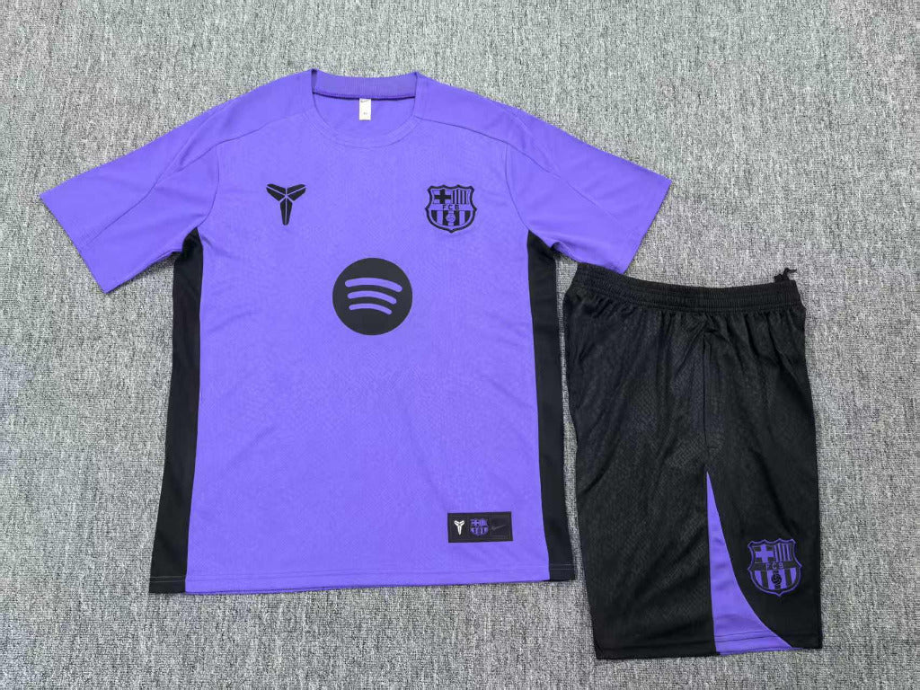 FC Barcelona 25/26 Purple/Black Training Kids Jersey Set