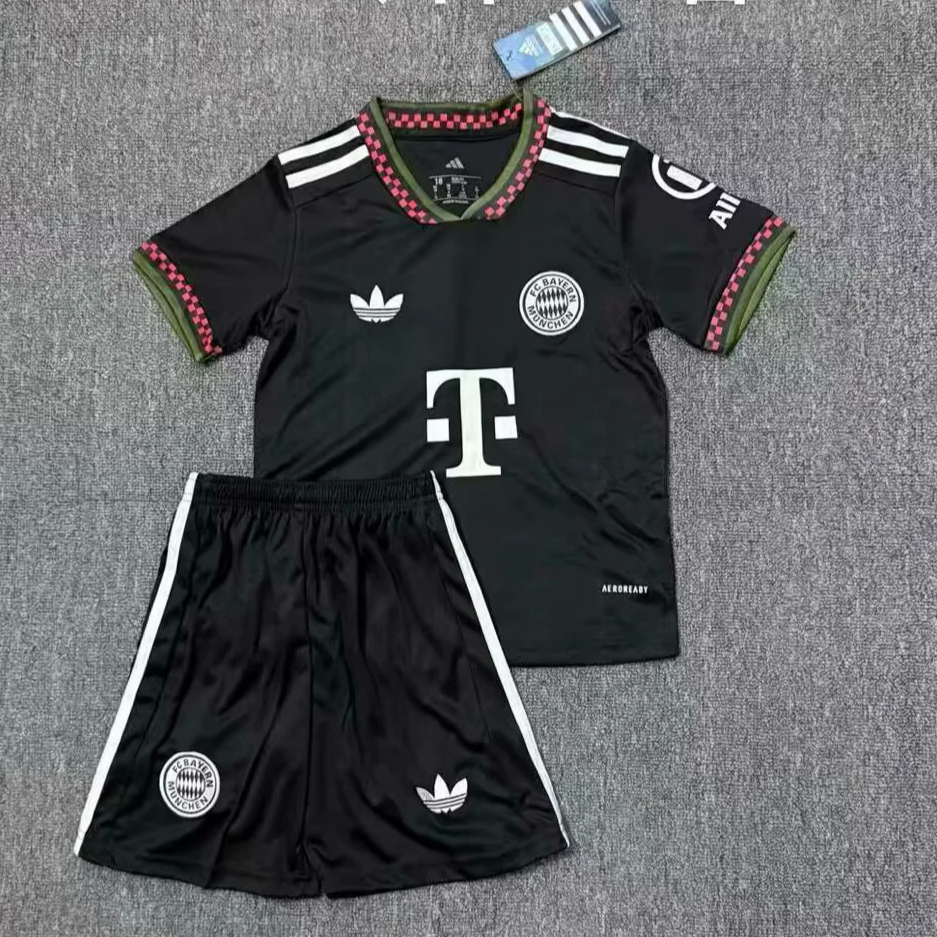 FC Bayern Munich 25/26 Black Special Version Kids Jersey Set