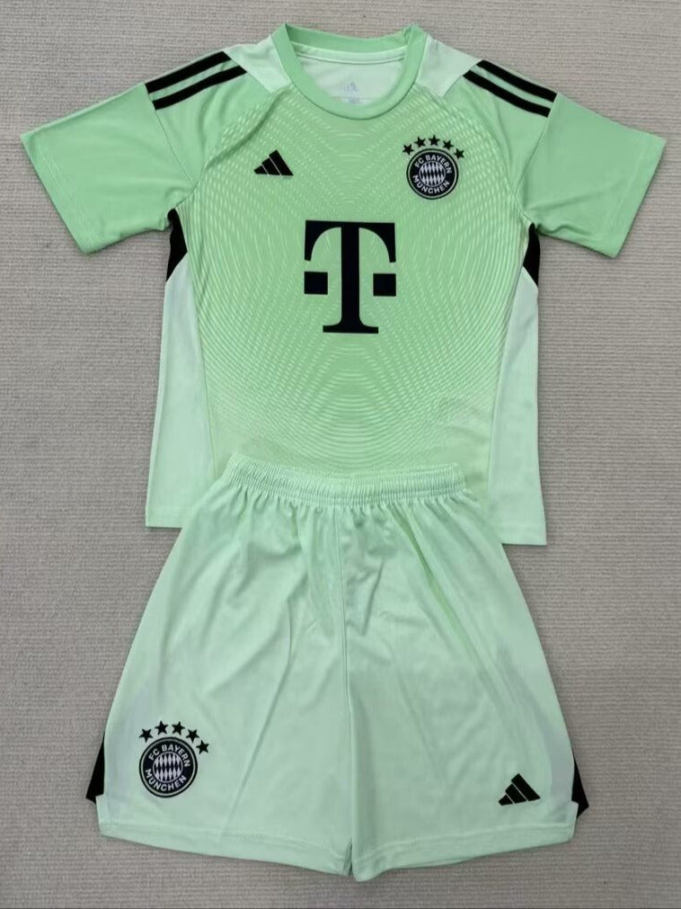FC Bayern Munich 25/26 Goalkeeper Green Kids Kit - Concept Kits