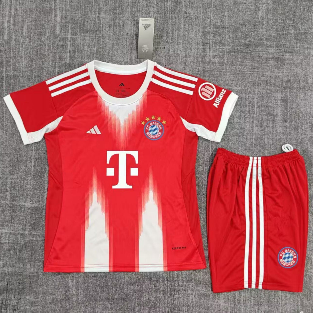 FC Bayern Munich 25/26 Red Home Kids Jersey Set