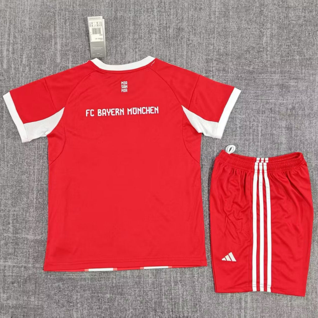 FC Bayern Munich 25/26 Red Home Kids Jersey Set